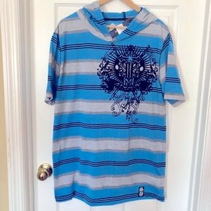 Swiss Cross Hooded Tee Sz L